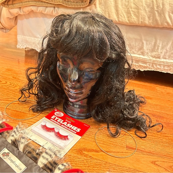 HOOKER CALL GIRL WOMENS size S/M Full Get Up Costume - Picture 5 of 8